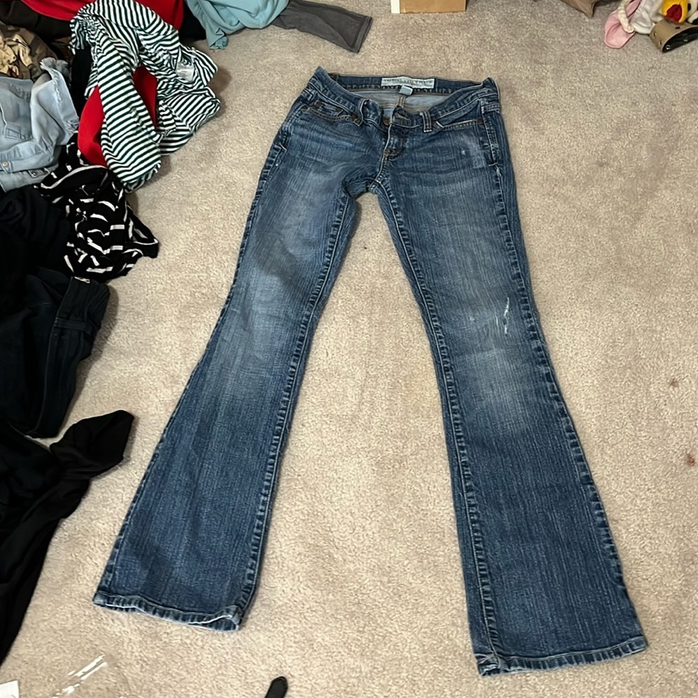 abercrombie & fitch flare jeans size 0